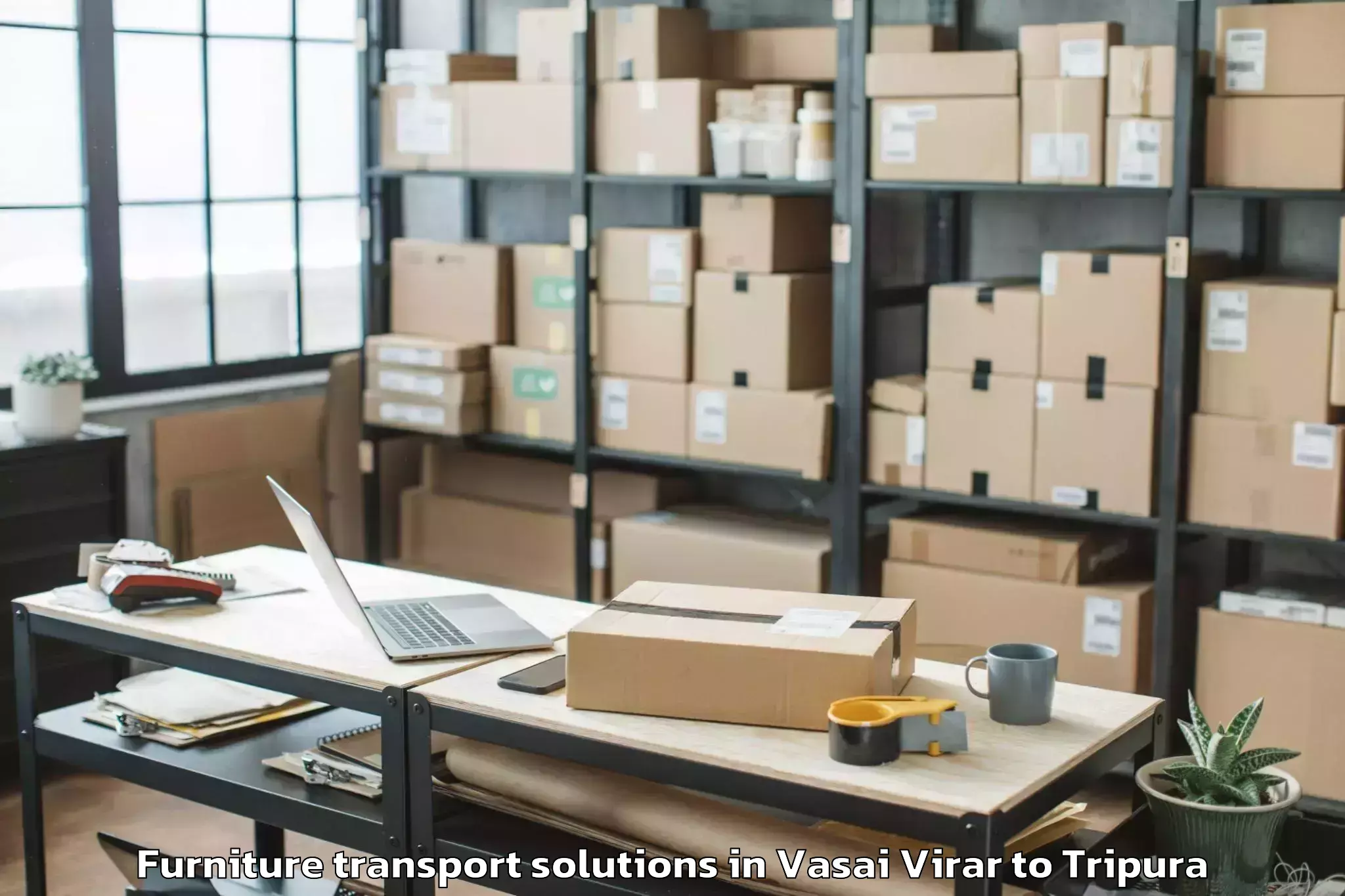 Book Vasai Virar to Hezamara Furniture Transport Solutions